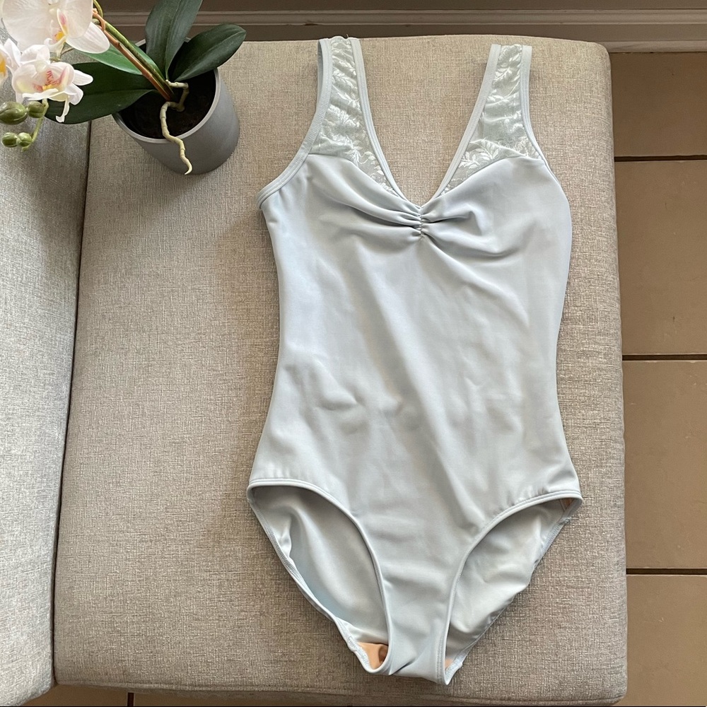 Eleve Fabiola Powder Blue Lace Leotard
